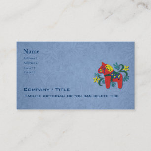 Scandinavian Dala Horse Business Card