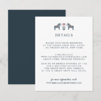 Scandinavian Dala Horse  WEDDING Guest Details