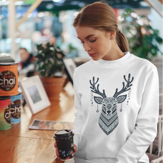 Scandinavian Deer Christmas Sweatshirt (Creator Uploaded)