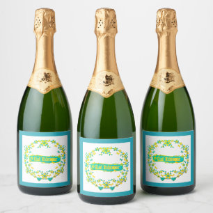 scandinavian design, Glad midsommar Sparkling Wine Label