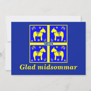 scandinavian design,Personalised Glad midsommar Invitation