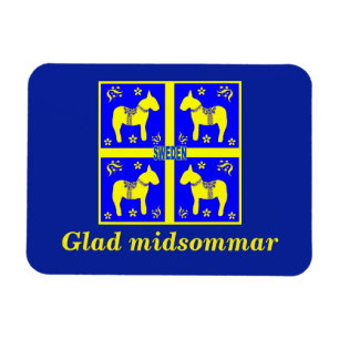 scandinavian design,Personalised Glad midsommar Magnet