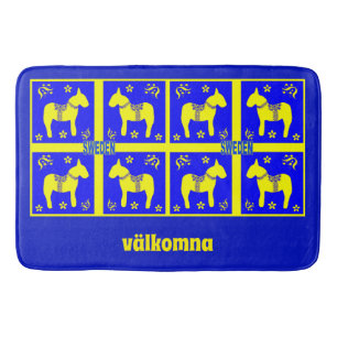 scandinavian design,swedish Horse,Personalise, Bath Mat