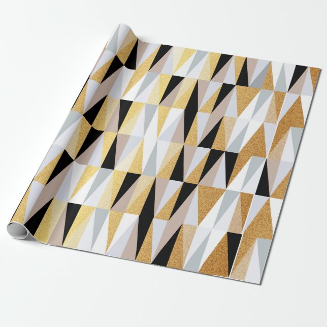 scandinavian design triangles seamless pattern vin wrapping paper (Unrolled)