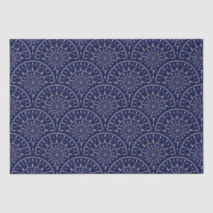 Scandinavian Ditsy Winter Navy & Gold Art Deco Tissue Paper