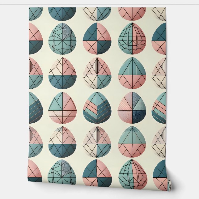 Scandinavian Easter Egg Peel and Stick Wallpaper (Unrolling)