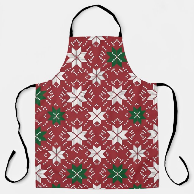 Scandinavian Fair Isle Christmas Edition 1 Apron (Front)