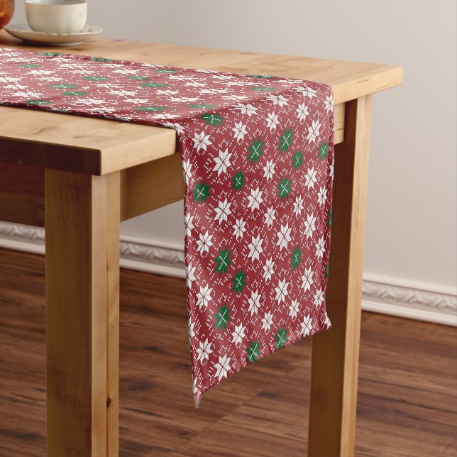 Scandinavian Fair Isle Christmas Edition 1 Medium Table Runner (In Situ)
