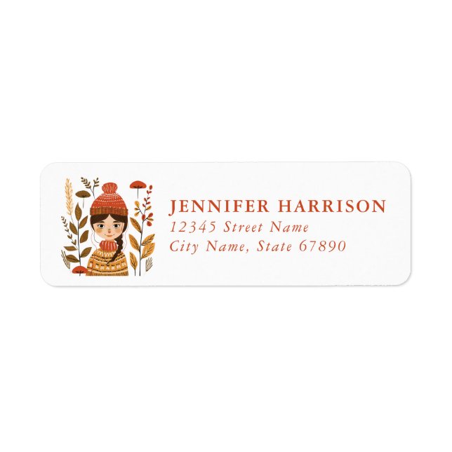 Scandinavian Fall Return Address Labels (Front)