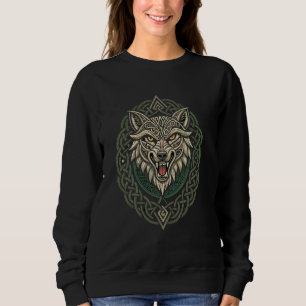 Scandinavian Fenrir Wolf u2013 Odins Wolf & Norse Sweatshirt