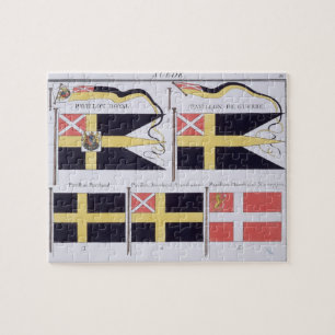 Scandinavian Flags, from a French book of Flags, c Jigsaw Puzzle