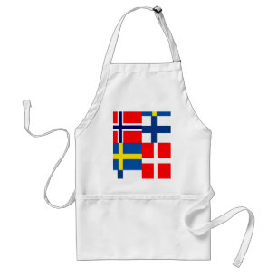 Scandinavian Flags Quartet Standard Apron
