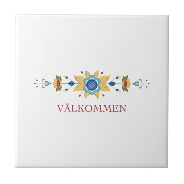 Scandinavian Floral Border Tile (Front)