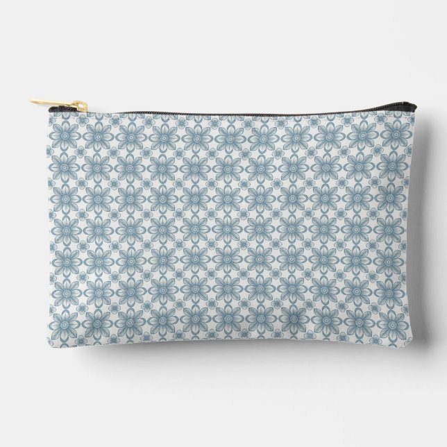 Scandinavian Floral Pattern Accessory Pouch (Front)