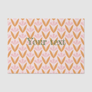 Scandinavian floral pattern,retro style,mid centur tissue paper