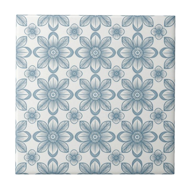 Scandinavian Floral Pattern Tile (Front)