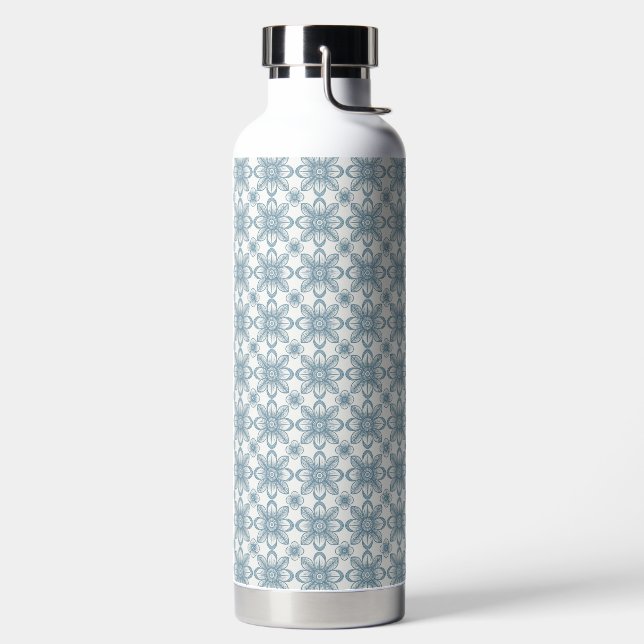 Scandinavian Floral Pattern Water Bottle (Left)