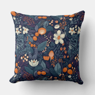 Scandinavian Floral Print Cushion