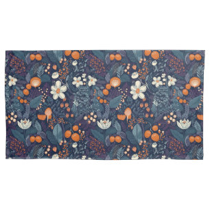 Scandinavian Floral Print Pillowcase