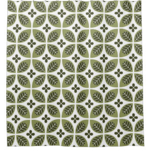 Scandinavian Floral: Seamless Vintage Design. Shower Curtain