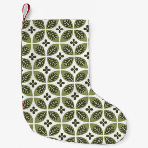 Scandinavian Floral: Seamless Vintage Design. Small Christmas Stocking