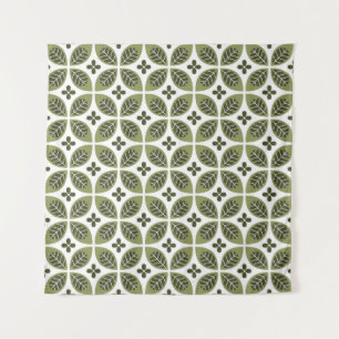 Scandinavian Floral: Seamless Vintage Design. Tapestry