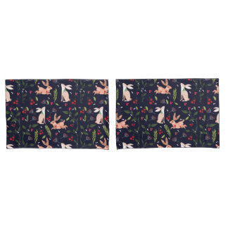 Scandinavian Folk Art Bunnies Pillowcase
