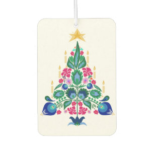 Scandinavian Folk Art Christmas Tree Air Freshner Car Air Freshener