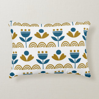 Scandinavian folk art, colourful pattern. decorative cushion