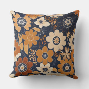 Scandinavian Folk Art Floral Cushion