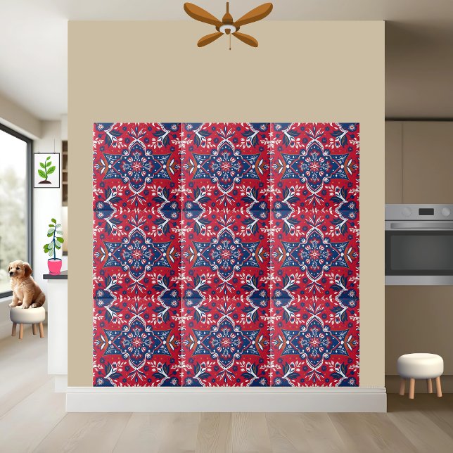Scandinavian Folk Art Floral Tile (Creator Uploaded)