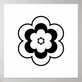 Scandinavian Folk Art Minimalist Illustration Post Poster