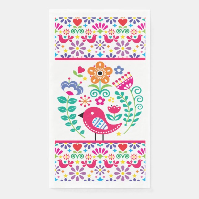 Scandinavian Folk Art Napkin (Front)