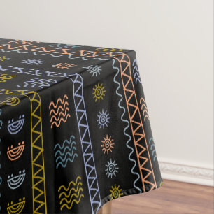 Scandinavian Folk Art Pattern Tablecloth