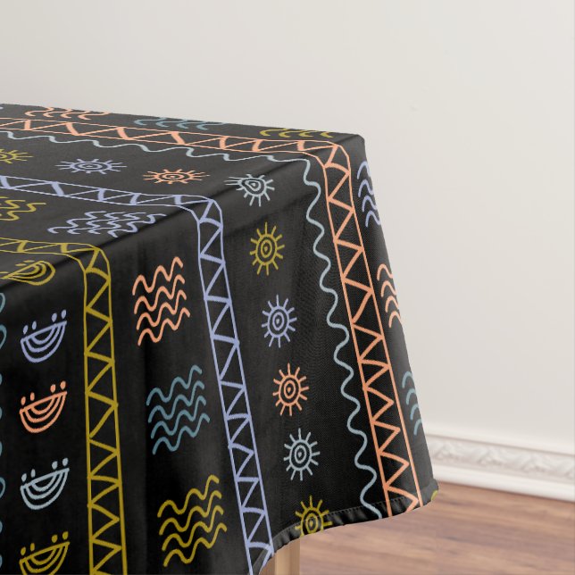Scandinavian Folk Art Pattern Tablecloth (In Situ)