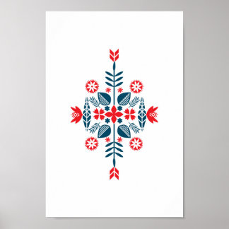 Scandinavian Folk Art Poster