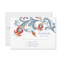 Scandinavian Folk Art RSVP card