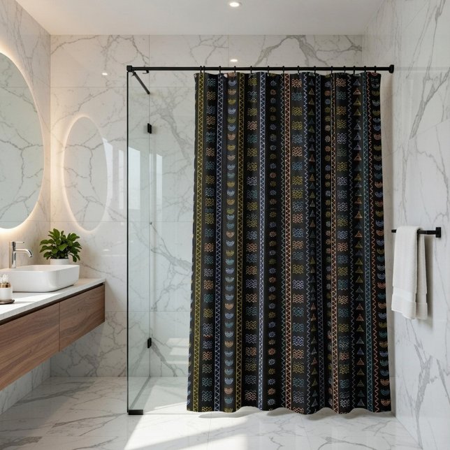 Scandinavian Folk Art Shower Curtain (Creator Uploaded)