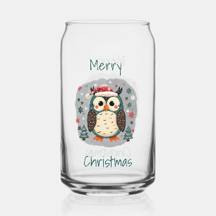 Scandinavian Folk Art Style Can Glass