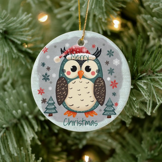 Scandinavian Folk Art Style Ceramic Tree Decoration (Tree)