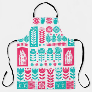 Scandinavian Folk Art: Vintage Seamless Apron