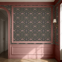 Scandinavian Folk Botanical Wallpaper