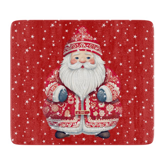 Scandinavian Folk Santa Claus  Cutting Board (Front)