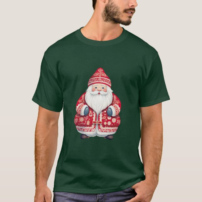 Scandinavian Folk Santa Claus T-Shirt (Front)