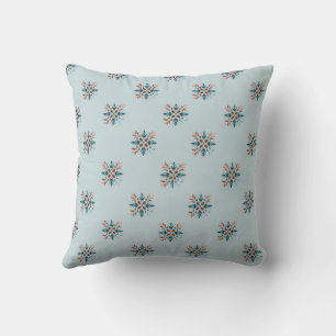 Scandinavian Folk Snowflake Motiv Pattern Cushion
