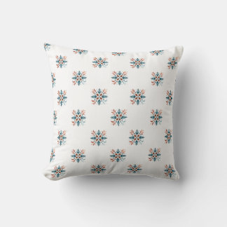 Scandinavian Folk Snowflake Motiv Pattern Cushion