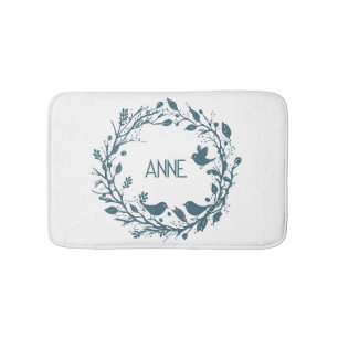 Scandinavian folklore wreath bath mat