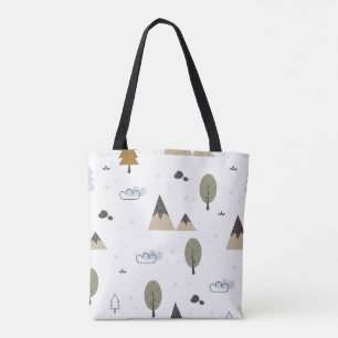 Scandinavian Forest Aesthetic Tote Bag