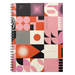 Scandinavian Geometric: Colorful Artwork Pattern Notebook