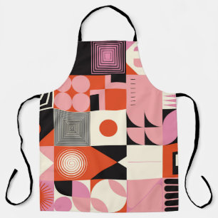 Scandinavian Geometric: Colourful Artwork Pattern Apron
